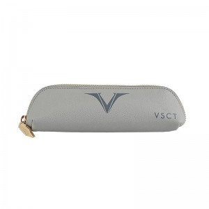 Кожаный пенал на молнии VSCT цвет серый