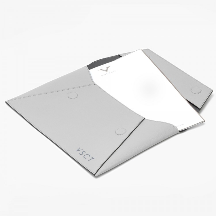 Кожаная папка-конверт А4 VSCT цвет серый