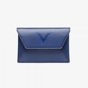 Кожаное портмоне-конверт VSCT цвет синий