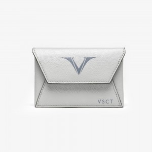 Кожаное портмоне-конверт VSCT цвет серый