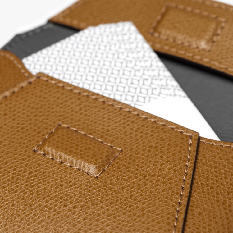 Кожаное портмоне-конверт VSCT цвет коньячный