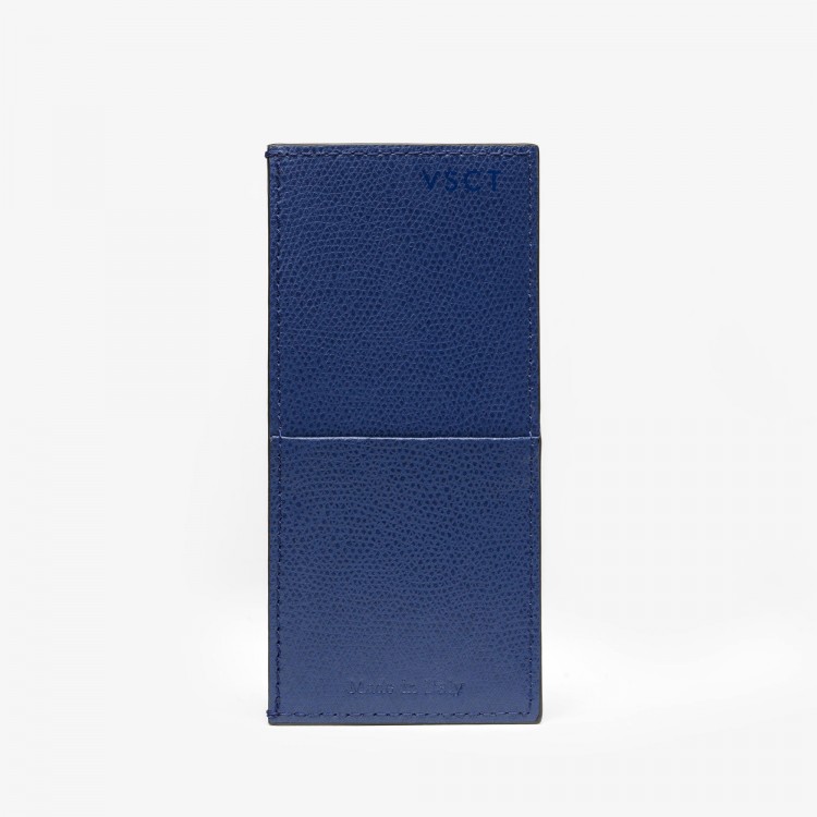 Кожаный держатель для кредитных карт VSCT цвет синий
