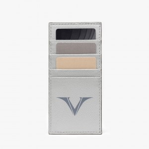 Кожаный держатель для кредитных карт VSCT цвет серый