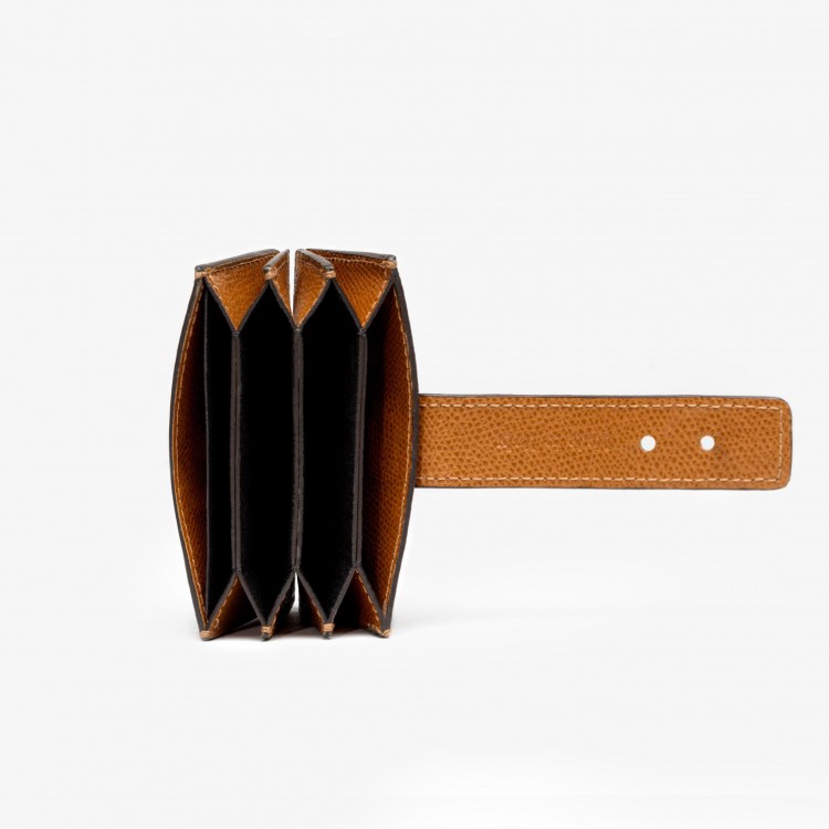 Кожаный держатель для карт VSCT цвет коньячный