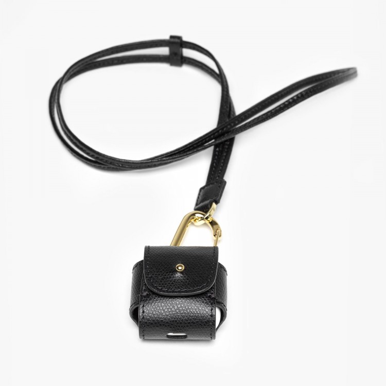 Кожаный чехол для AirPods VSCT цвет черный