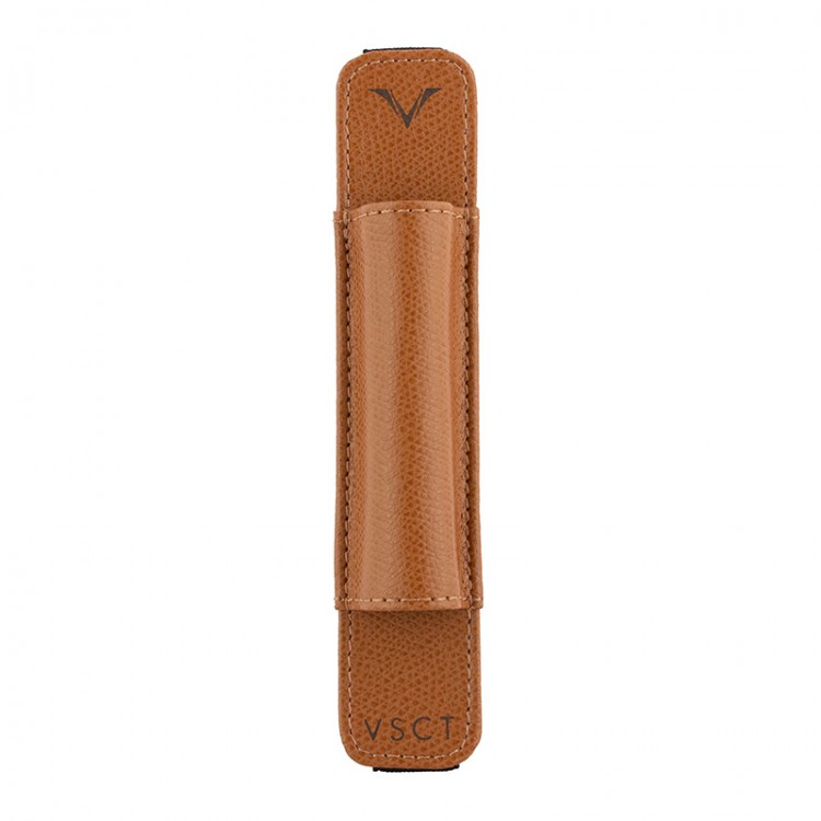 Кожаный чехол для ручки VSCT с креплением цвет коньячный