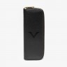 Кожаный чехол для двух ручек VSCT на молнии цвет черный