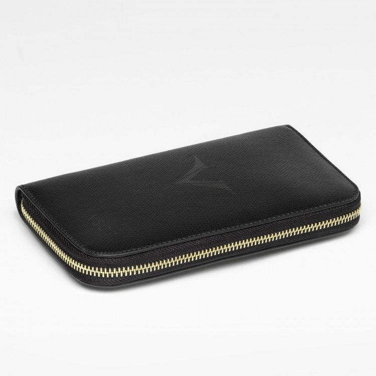 Кожаный чехол для трех ручек VSCT на молнии с держателем для карт цвет черный