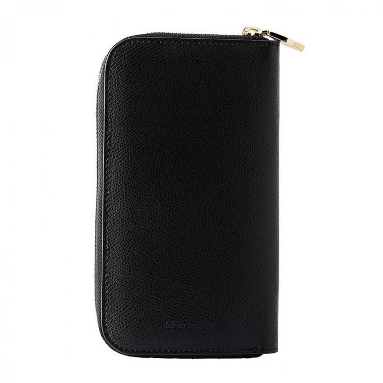 Кожаный чехол для трех ручек VSCT на молнии с держателем для карт цвет черный