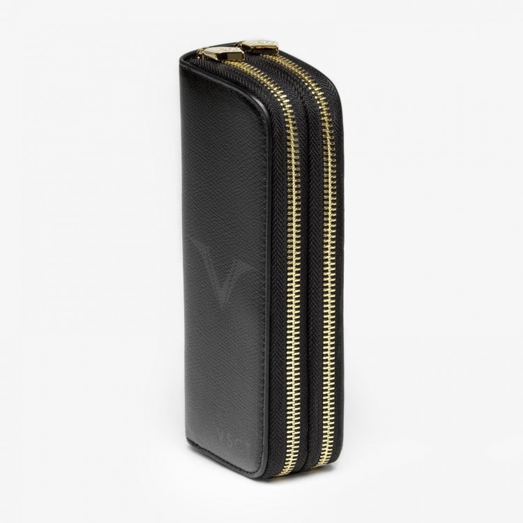 Кожаный чехол для четырех ручек VSCT на молнии цвет черный