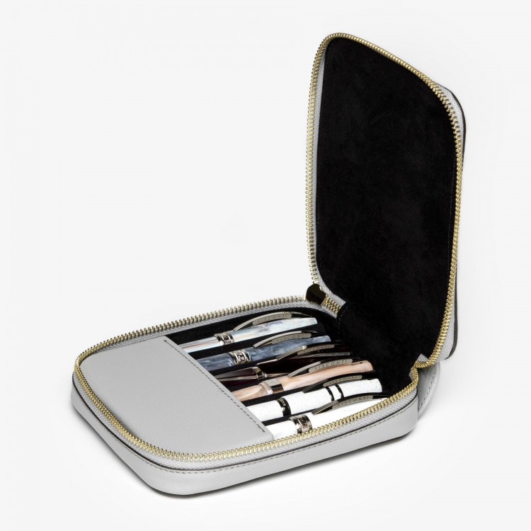 Кожаный чехол для шести ручек VSCT на молнии цвет серый