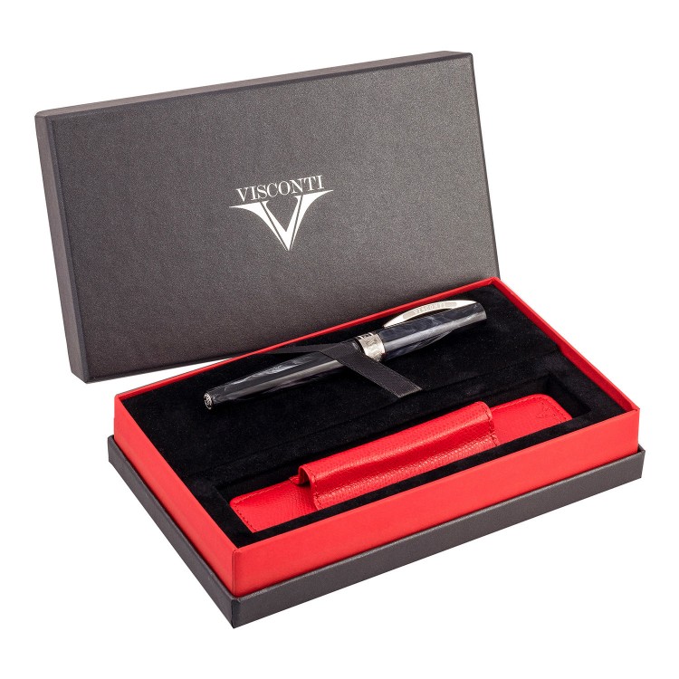 Подарочный набор ручка-роллер Mirage Black с чехлом