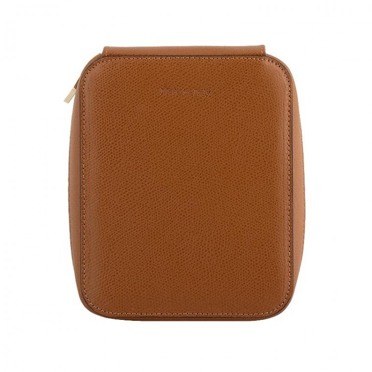Кожаный чехол для шести ручек VSCT на молнии цвет коньячный