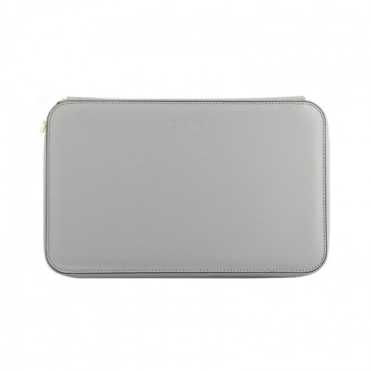 Кожаный чехол для двенадцати ручек VSCT на молнии цвет серый